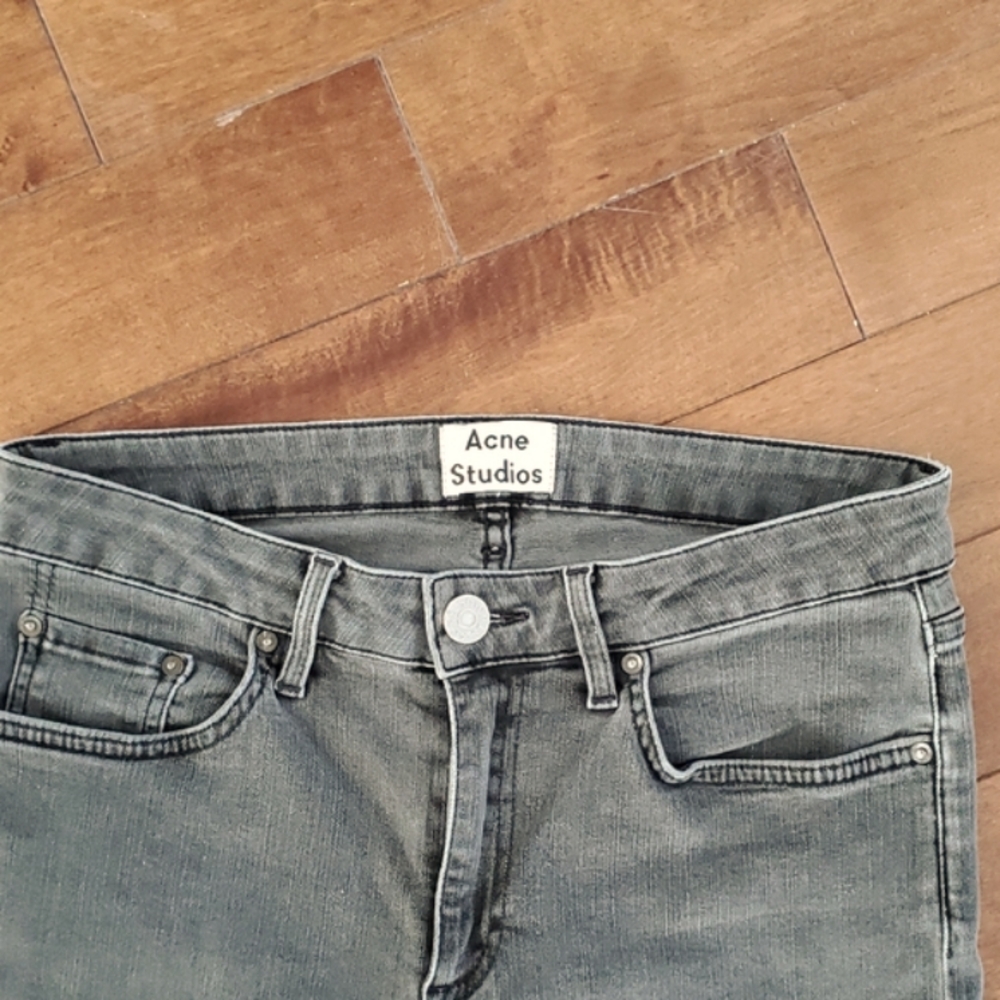 Acne Studios Washed Black Mid Waist Skinny Jeans - Picture 4 of 6
